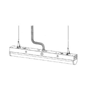 Light Efficient Design RP-B-LS-SPND-KIT-SINGLE-2-4 Suspension Mount Kit for Linear LED Strip Fixture