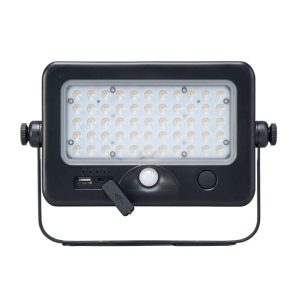 Light Efficient Design SL-SMFL-10W-40K-BK-G1 Off-Grid Solar Powered LED Flood Light-4000K-1,100 Lumens