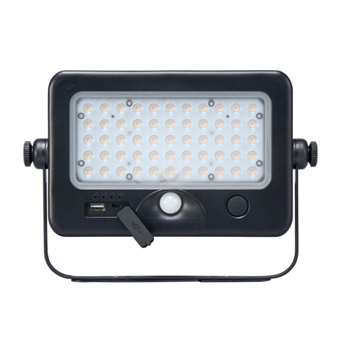 Light Efficient Design SL-SMFL-10W-40K-BK-G1 Off-Grid Solar Powered LED Flood Light-4000K-1,100 Lumens