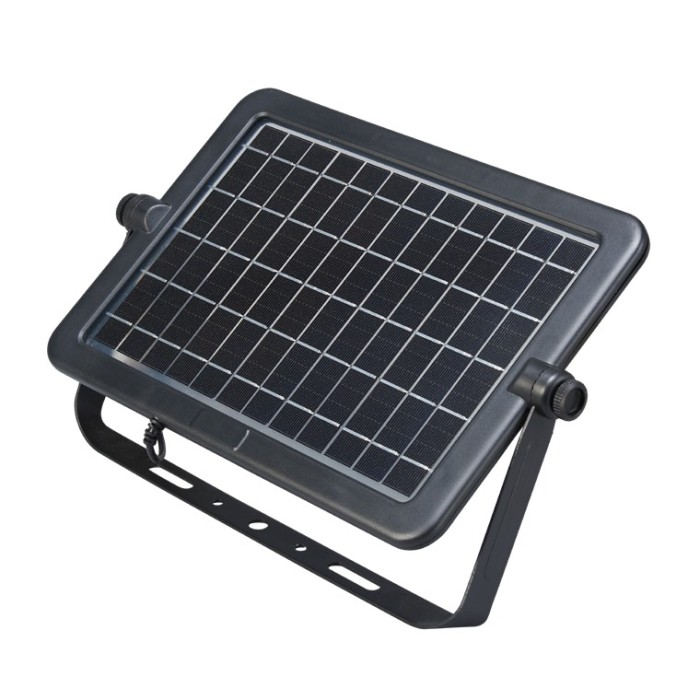Light Efficient Design SL-SMFL-10W-40K-BK-G1 Off-Grid Solar Powered LED Flood Light-4000K-1,100 Lumens