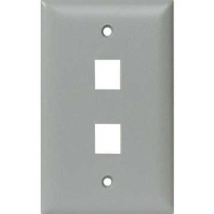Legrand WP3402SS Pass And Seymour 1-Gang Stainless Wall Plate 2-Port
