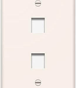 Legrand WP3402LA25 Pass And Seymour 1-Gang Wall Plate 2P Light Almond