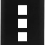 Legrand WP3403BK Pass And Seymour 1-Gang Wall Plate 3-Port Black