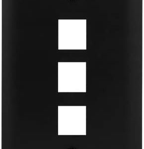 Legrand WP3403BK Pass And Seymour 1-Gang Wall Plate 3-Port Black