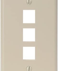 Legrand WP3403GY Pass And Seymour 1-Gang Wall Plate 3-Port Gray