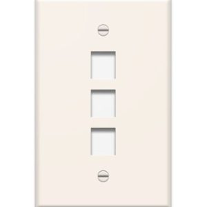 Legrand WP3403WH Pass And Seymour 1-Gang Wall Plate 3-Port White