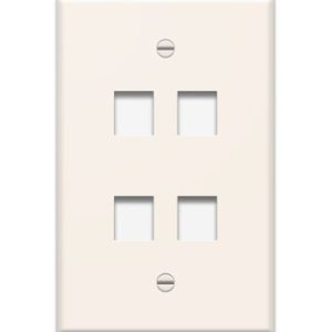 Legrand WP3404LA Pass And Seymour 1-Gang Wall Plate 4-Port Light