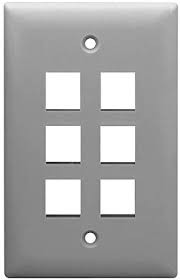 Legrand WP3406IV Pass And Seymour 1-Gang Wall Plate 6-Port Ivory