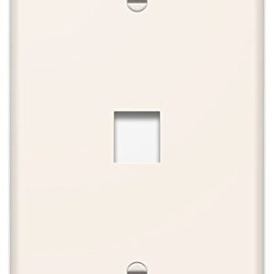 Legrand WP3402LA10 Pass And Seymour 10 Pack 1-Gang Wall Plate 2-Port Light Almond