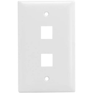 Legrand WP3402WH10 Pass And Seymour 10 Pack 1-Gang Wall Plate 2-Port White