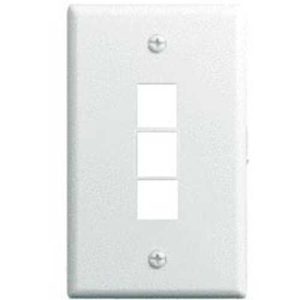 Legrand WP3403WH10 Pass And Seymour 10 Pack 1-Gang Wall Plate 3-Port White