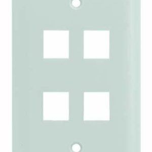 Legrand WP3404WH10 Pass And Seymour 10 Pack 1-Gang Wall Plate 4-Port White