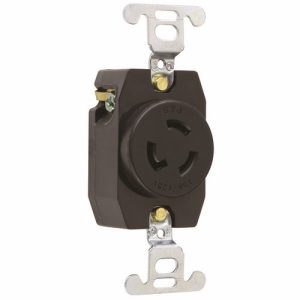 Legrand PS4710 Pass And Seymour 15 Amp 125V 3 Wire 2-Pole Turnlok Single Receptacle