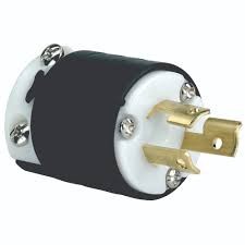 Legrand PSL715P Pass And Seymour 15 Amp 277V Black Back White Front Body Plug