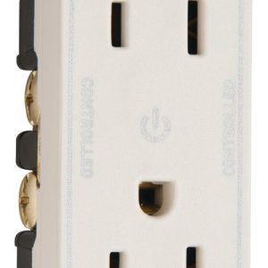Legrand 26252CDGRY Pass And Seymour 15A Dual-Controlled Decorator Receptacle Gray