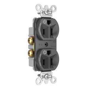 Legrand 5262CDBK Pass And Seymour 15A Dual-Controlled Duplex Receptacle Black