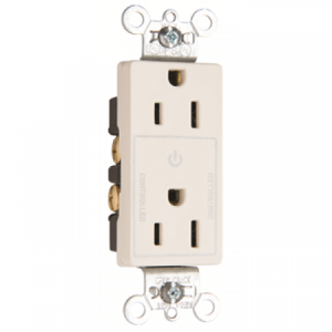 Legrand 26252CHGRY Pass And Seymour 15A Half Controlled Decorator Receptacle Gray