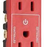 Legrand 26252CHRED Pass And Seymour 15A Half Controlled Decorator Receptacle Red