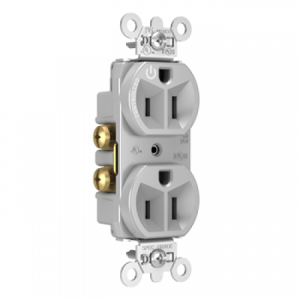 Legrand 5262CHGRY Pass And Seymour 15A Half Controlled Duplex Receptacle Gray