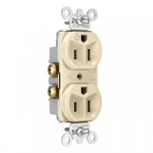 Legrand 5262CHI Pass And Seymour 15A Half Controlled Duplex Receptacle Ivory