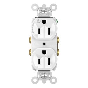 Legrand 5262CHW Pass And Seymour 15A Half Controlled Duplex Receptacle White