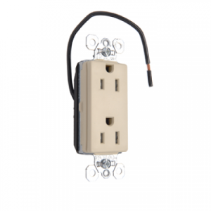 Legrand PTTR26262SCCTI Pass And Seymour 15A Tamper-Resistant Half Control PlugTail Receptacle Ivory