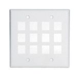 Legrand WP3212IV Pass And Seymour 2-Gang Wall Plate 12-Port Ivory M5