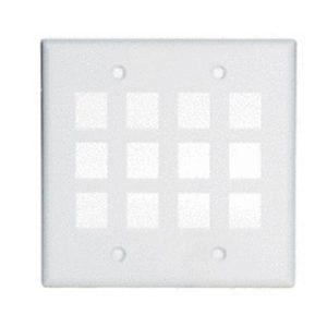 Legrand WP3212WH Pass And Seymour 2-Gang Wall Plate 12-Port White M5