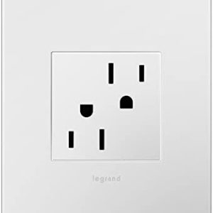 Legrand ARTR152W4 Pass And Seymour 2-Module Tamper-Resistant Outlet 15A