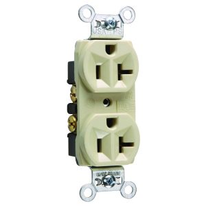 Legrand CRB5362LA Pass And Seymour 20A 125V Construction Duplex Receptacle Light Almond