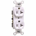 Legrand CRB5362W Pass And Seymour 20A 125V Construction Duplex Receptacle White