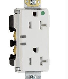 Legrand TR26362HGPI Pass And Seymour 20A 125V Decorator Tamper-Resistant Hospital Grade Power Indicator Brown