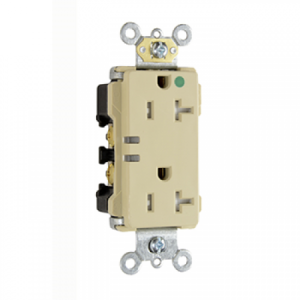 Legrand TR26362HGPII Pass And Seymour 20A 125V Decorator Tamper-Resistant Hospital Grade Power Indicator Ivory