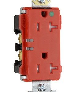 Legrand TR26362HGPIRED Pass And Seymour 20A 125V Decorator Tamper-Resistant Hospital Grade Power Indicator Red