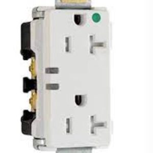 Legrand TR26362HGPIW Pass And Seymour 20A 125V Decorator Tamper-Resistant Hospital Grade Power Indicator White