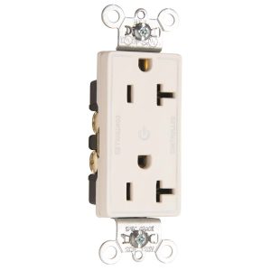 Legrand 26352CDLA Pass And Seymour 20A Dual-Controlled Decorator Receptacle Light Almond