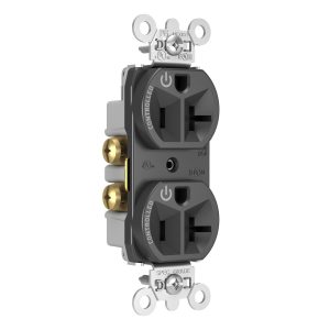 Legrand 5362CDBK Pass And Seymour 20A Dual-Controlled Duplex Receptacle Black