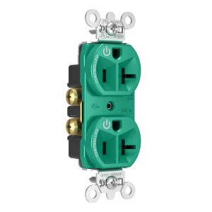 Legrand 5362CDGN Pass And Seymour 20A Dual-Controlled Duplex Receptacle Green