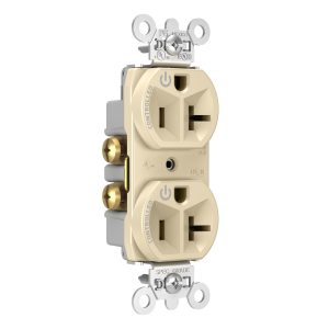 Legrand 5362CDI Pass And Seymour 20A Dual-Controlled Duplex Receptacle Ivory