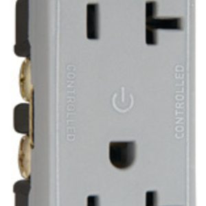 Legrand 26352CHGRY Pass And Seymour 20A Half Controlled Decorator Receptacle Gray