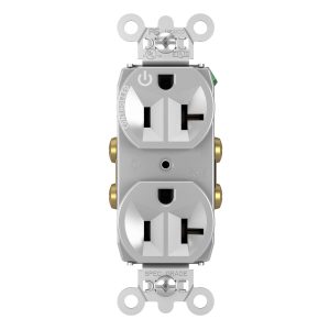 Legrand 5362CHGRY Pass And Seymour 20A Half Controlled Duplex Receptacle Gray