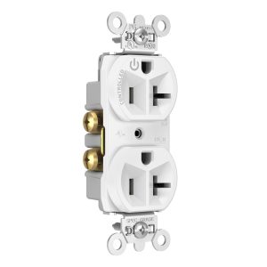 Legrand 5362CHW Pass And Seymour 20A Half Controlled Duplex Receptacle White