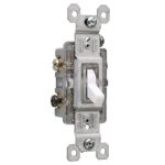 Legrand 663WSLG Pass And Seymour 3-Way Lighted Toggle Switch 15A 120V White