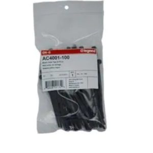 Legrand AC4001100 Pass And Seymour 4.7 5 Inch Black Cable Ties 100 Pack
