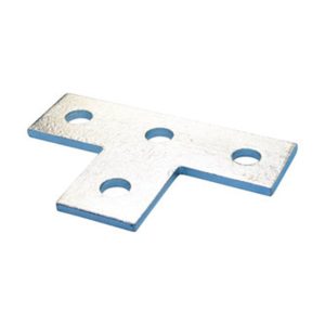 nVent Caddy F250000EG Four Hole Flat Tee Plate, Steel, EG, 5.375in x 3.5in