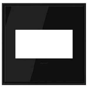 Legrand AWC2GBLN4 Pass And Seymour Black Nickel 2-Gang Wall Plate