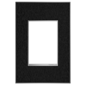 Legrand AWM1G3BLS4 Pass And Seymour Black Stainless 1-Gang 3M Wall Plate