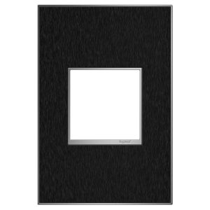 Legrand AWM1G2BLS4 Pass And Seymour Black Stainless 1-Gang Wall Plate
