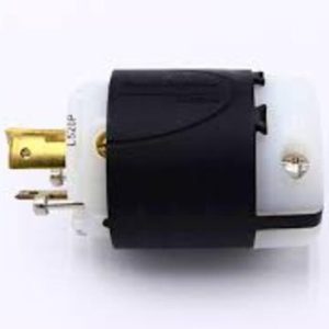 Legrand PSL520P Pass And Seymour 20 Amp 125V Plug Black Back White Front Body