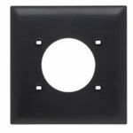 Legrand TP703BK Pass And Seymour 2-Gang Power Outlet Plate 2.1563 Hole